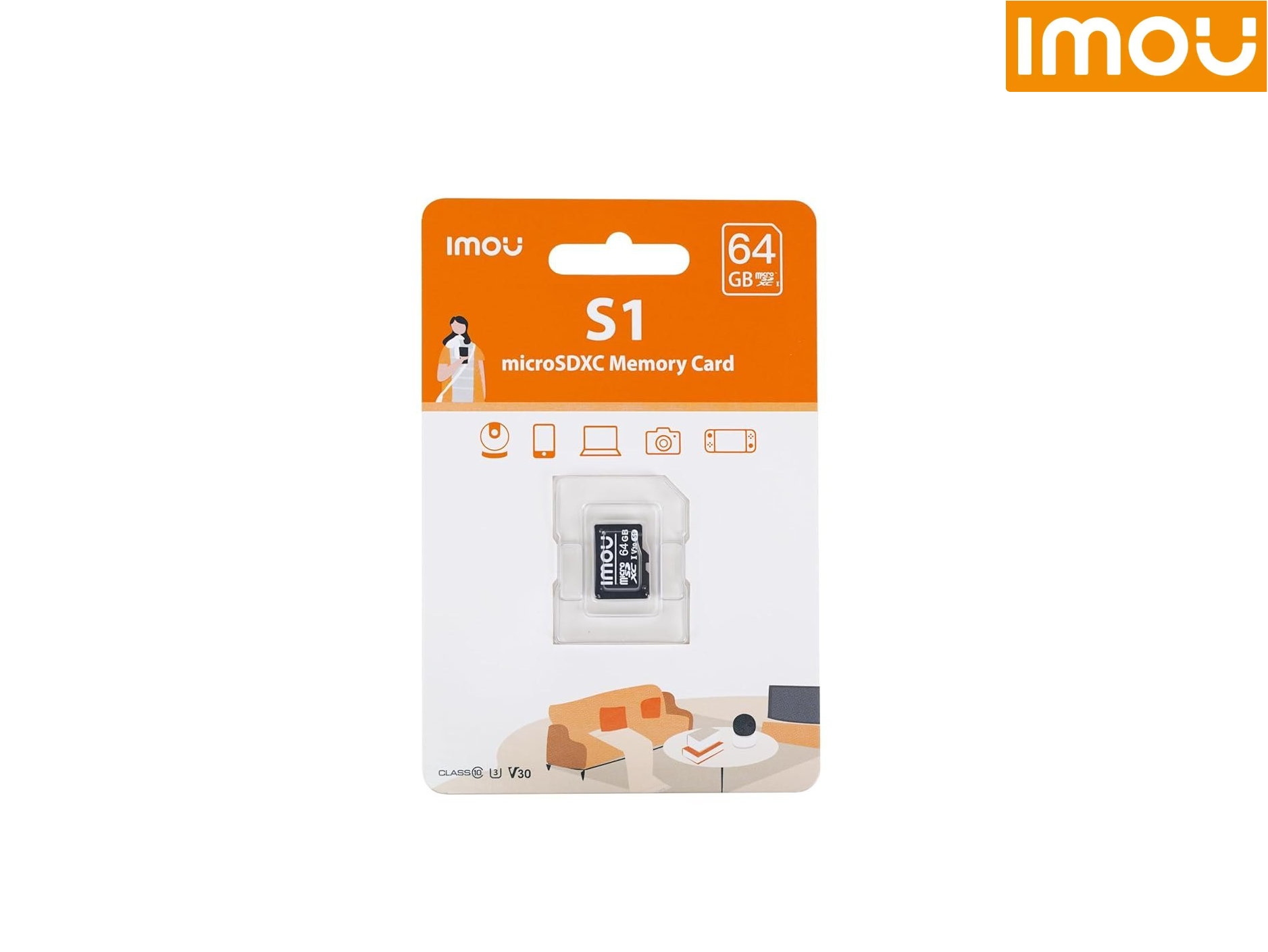 MEMORIA MICRO SD DE 64GB IMOU V30