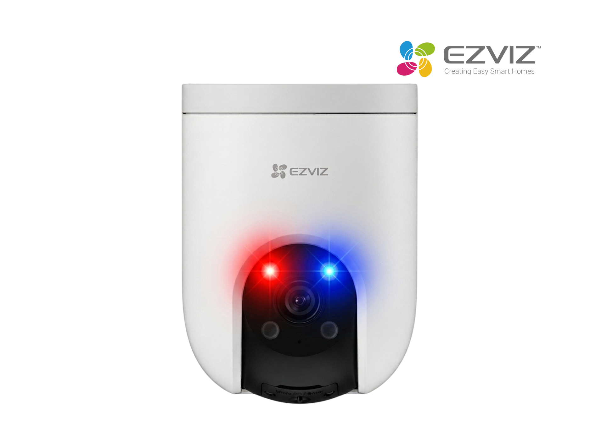 CAMARA EZVIZ EXT H8C PRO 8MP 4K , AUDIO 2 VIAS , WIFI 6, 360° A COLOR, CON SIRENA INTEGRADA,LUZ POLICIAL(ROJO Y AZUL),IP67