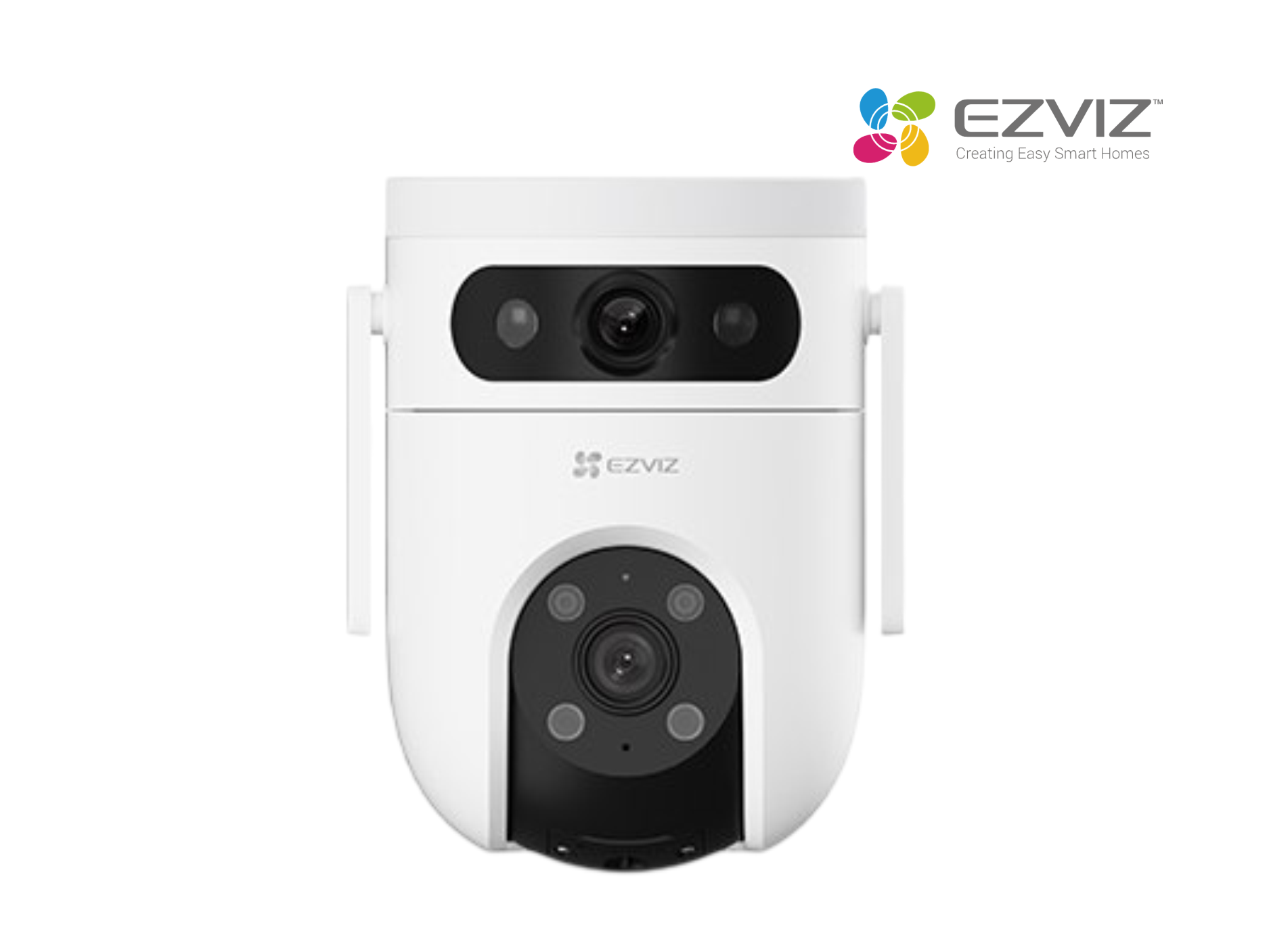 CAMARA EZVIZ EXT H9C DUAL 3MP 2K , AUDIO 2 VIAS , WIFI 2.4GHZ, 360° A COLOR, CON SIRENA INTEGRADA,IP67