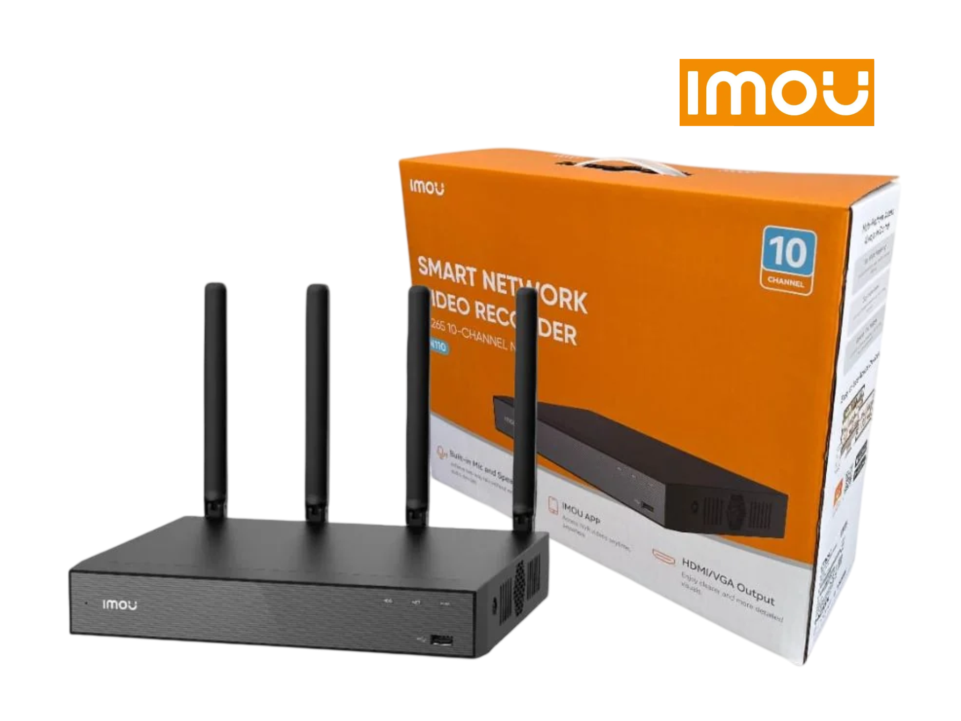 NVR IMOU N110W 10CH HASTA 8MP 4K ,DOBLE BANDA 2.4GHZ/5GHZ,1HDD,MIC+SPEAKER,WIFI/NVR