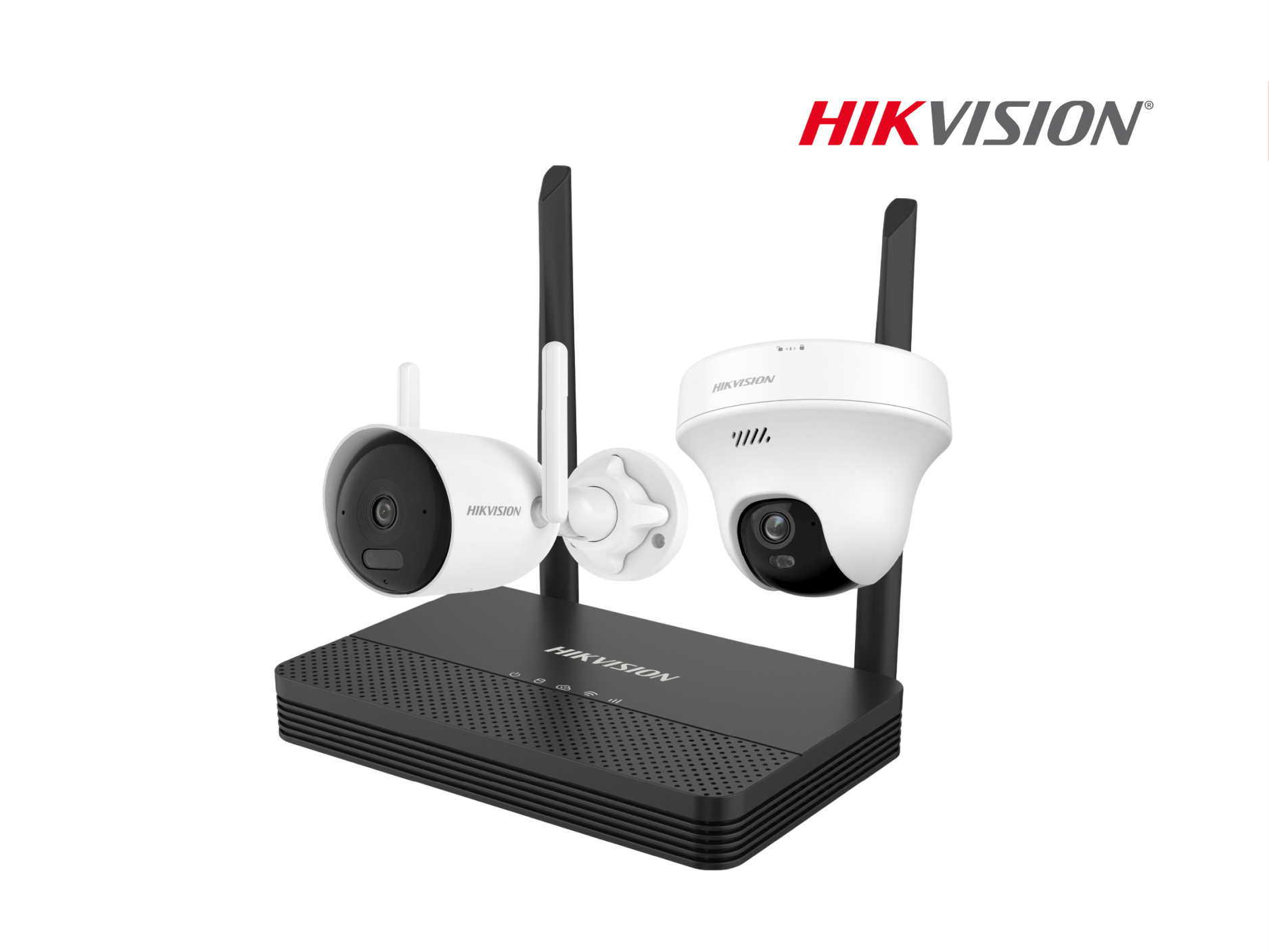 Kit HIKVISION  WiFi con cámara tipo bala de 4 MP, domo de 5 MP y NVS