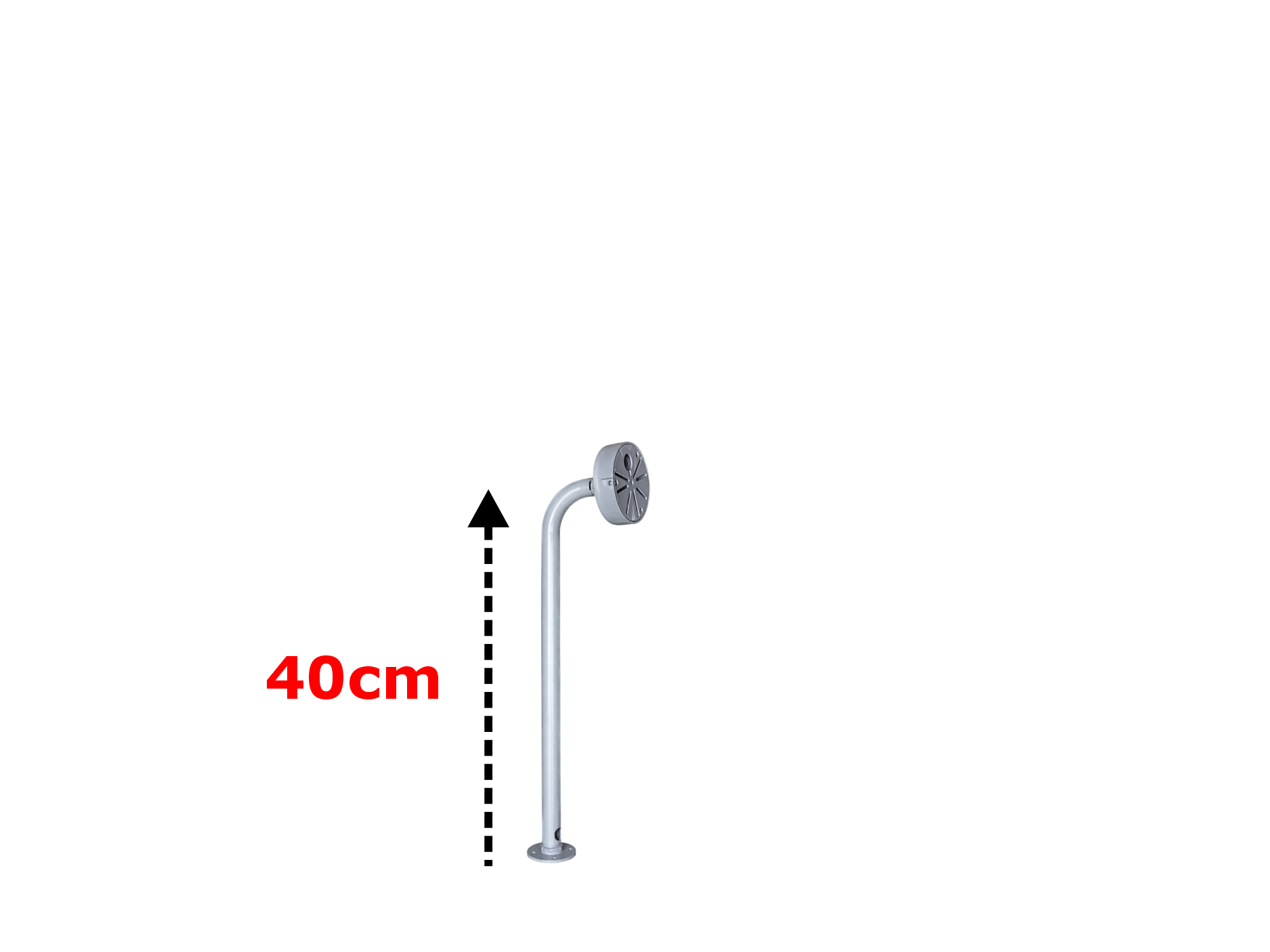 SOPORTE DE BRAZO DELGADO 40CM ,METALICO