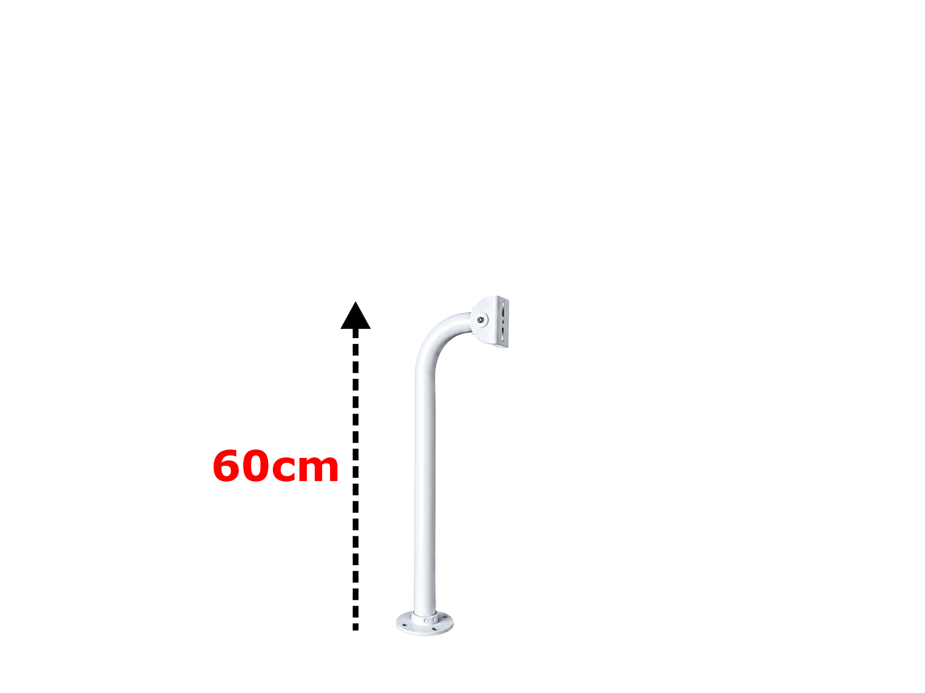 SOPORTE DE BRAZO GRUESO 60CM ,METALICO