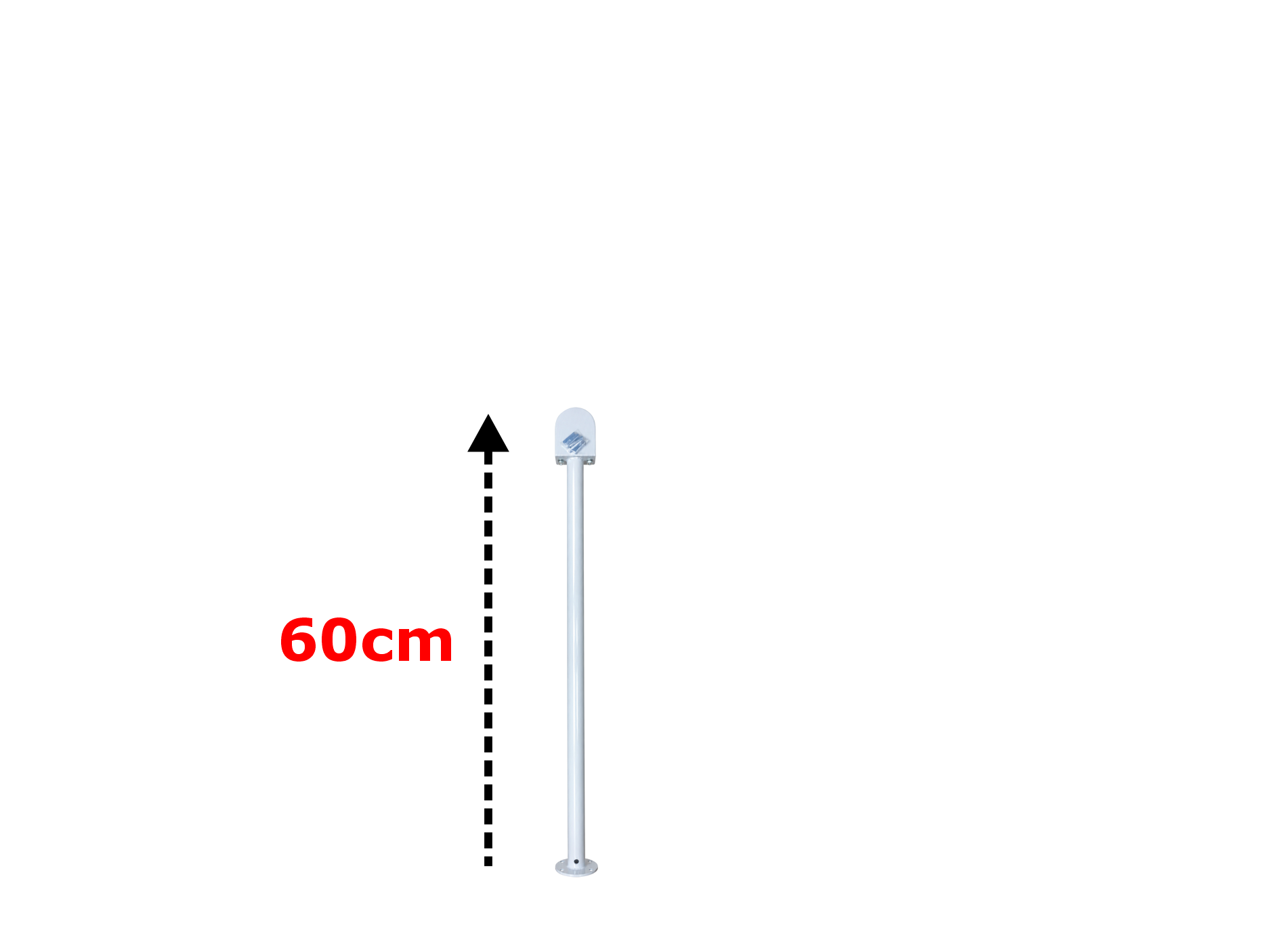 SOPORTE DE BRAZO GRUESO TIPO PALETA 60CM ,METALICO