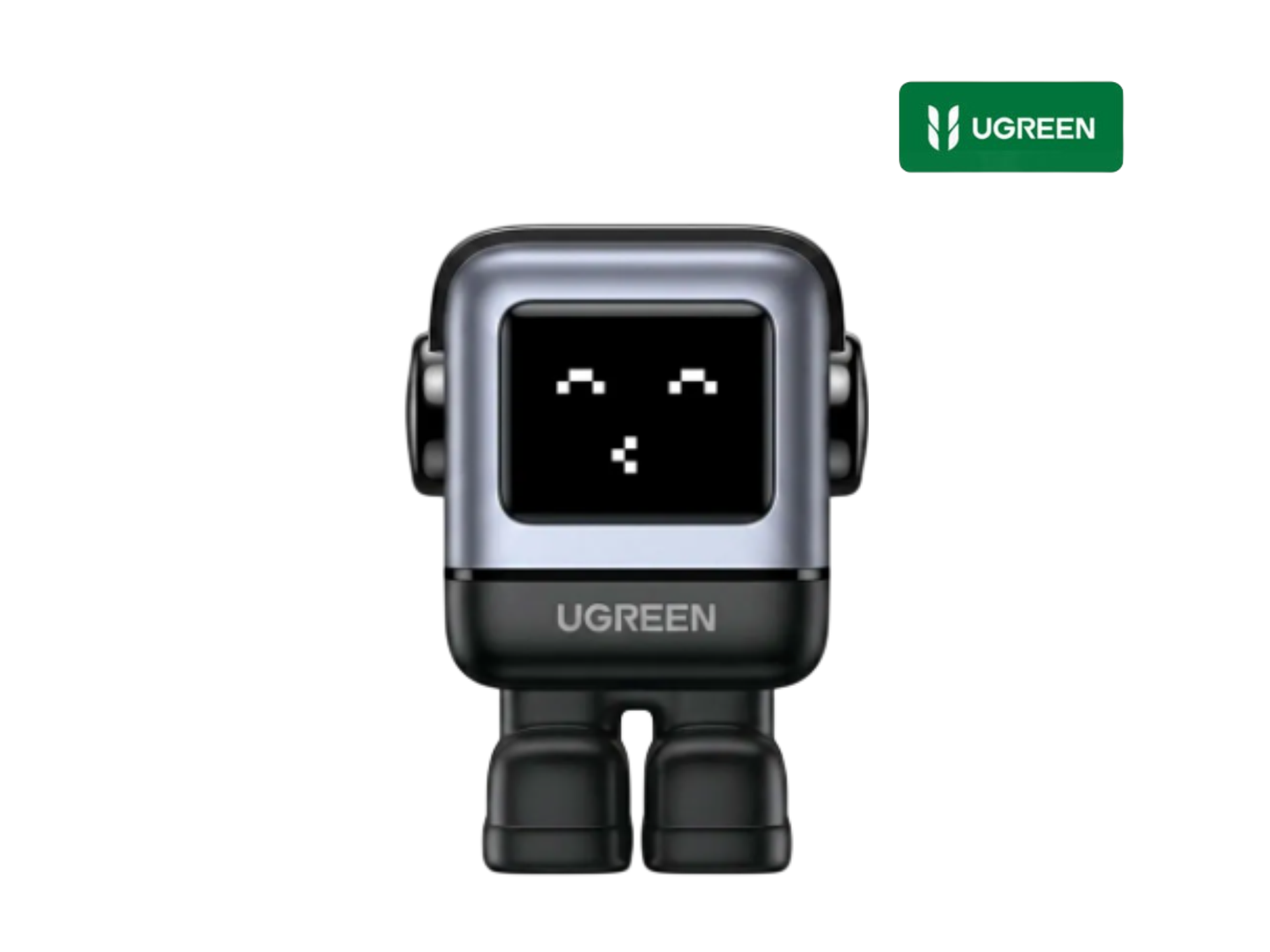 CARGADOR UGREEN  USB-C 30W, GAN UNO RG ROBOT  PARA IPHONE, MACBOOK AIR, IPAD, GALAXY CON PANTALLA LED ANIMADA