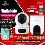 KIT EZVIZ H7C DUAL EZVIZ 4MP INT+H8C PRO 4MP EXT+2 MICRO SD 64GB HIKSEMI