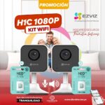 KIT 2 H1C EZVIZ 1080P + 2 MICRO SD 64GB HIKSEMI